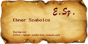 Ebner Szabolcs névjegykártya